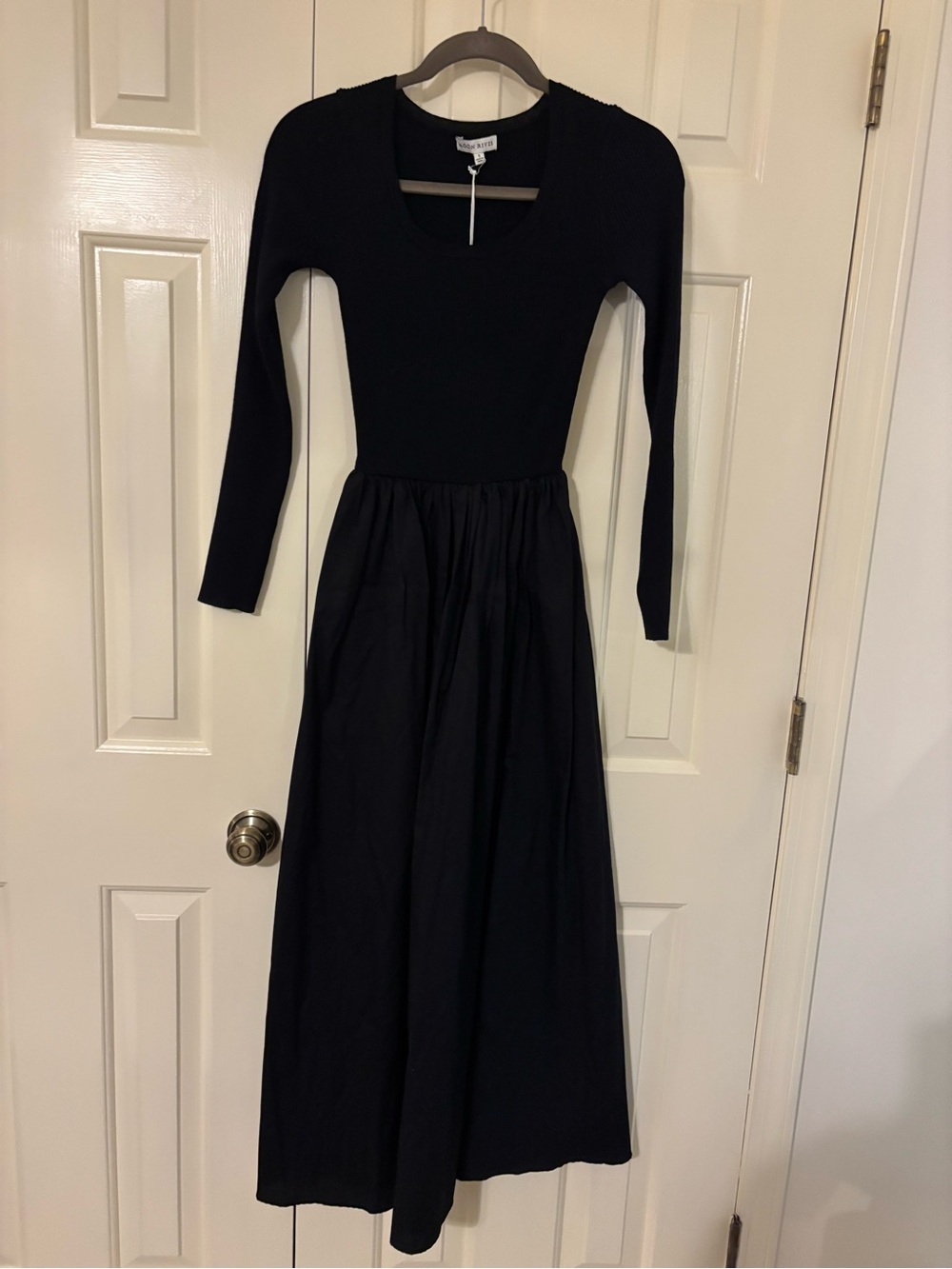 Tuckernuck Moon River Black Long Sleeve Mixed Media Dress - Women's - Picture 3 of 7
